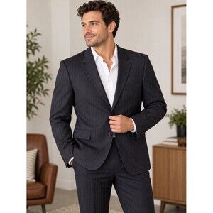 Fumagalli Men's 2-Piece 100% Wool Pinstripe Suit 42S 36S